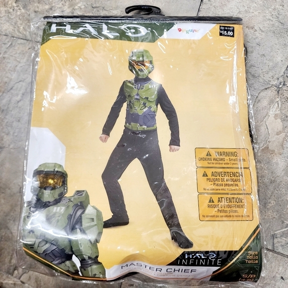 NWT Halo Master Chief Halloween Costume Cosplay Boy's Small S 4-6 Soldier New - Picture 1 of 6